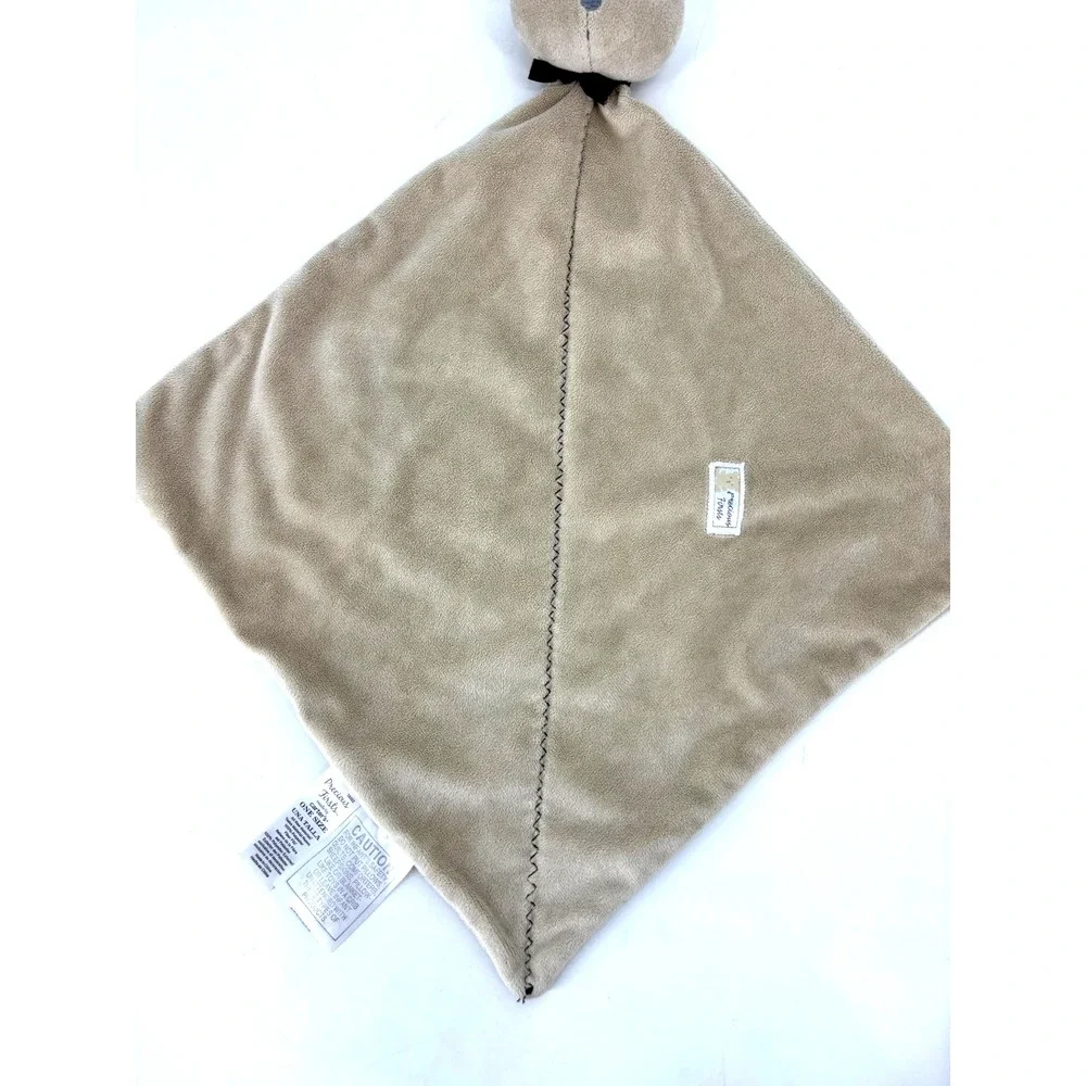 Precious Firsts by Carters Lovey Blankie Blanket Teddy Bear‎ Bow Rattle Tan Soft